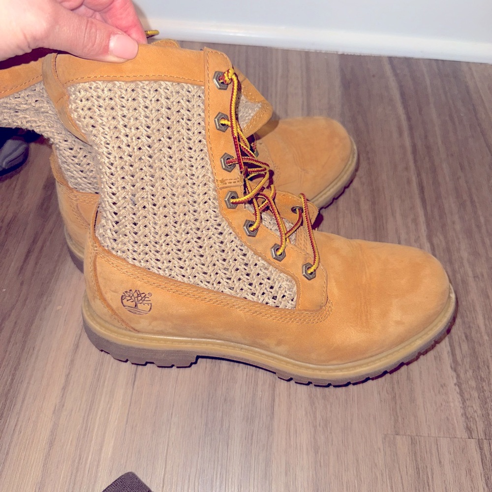 Women’s Timberland open weave combat boot